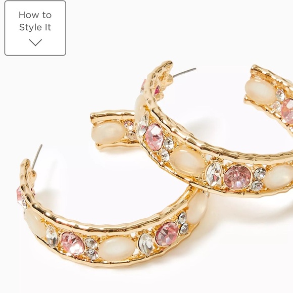 Lilly Pulitzer Via Parigi Hoop Earrings - Picture 2 of 3